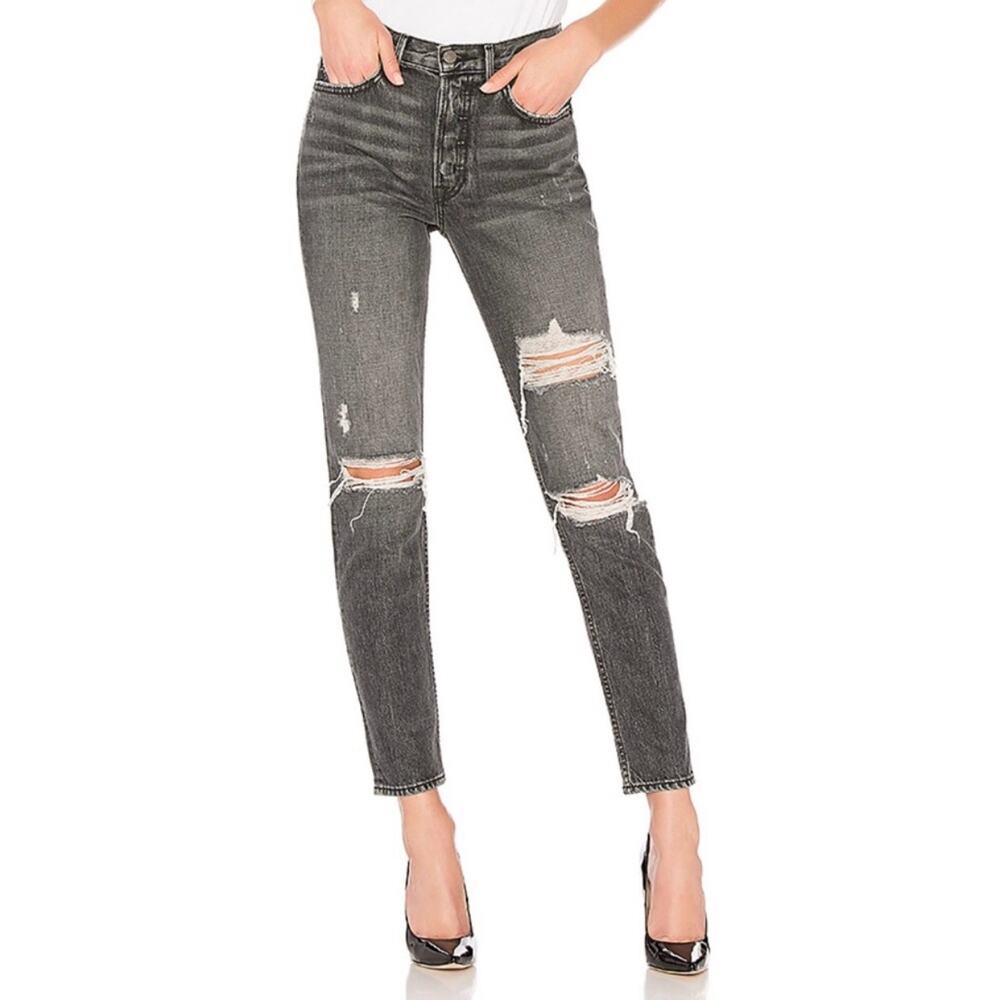 NEW GRLFRND Karolina High‎ Rise Distressed Skinny Jeans in Flint Size 25